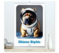 Chiens stylés (Calendrier mural 2026 DIN A2 horizontal) calendrier de bureau: Chiens dans des tenues stylées