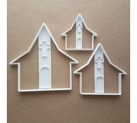 Chiesa Cappella Croce Forma Biscotti Taglierino Dough Pasta Ripieno Timbro Xmas