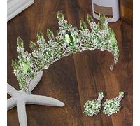 Chiesa nuziale barocco e accessori per capelli cristallini di cristalli di cristalli di corona corona rotonda Accessori per capelli da sposa della festa della corona (colore: bianco argento,