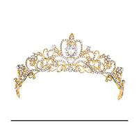 Chiesa nuziale barocco e accessori per i capelli cristallini della corona CROIN CRIDOLE ROUMP PROMP PARTI Accessori per capelli da sposa (corona bianca dorata)