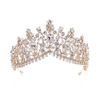 Chiesa nuziale barocco e accessori per i capelli cristallini della corona CROIN CRIDOLE ROUMP PROMP PARTI Accessori per capelli da sposa (corona bianca dorata)