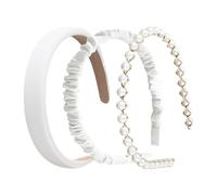 Chiesa Per La Fascia Da 3 Pezzi, Semplice Fascia Bianca, Elee Fascia Perle, Strumento Di Finitura Dei Capelli.