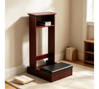 Chiesa Sgabello Da Preghiera In Legno 43 × 50 × 80 cm Panca Da Meditazione | Comodo e resistente Per Vipassana E Meditazione Trascendentale(Walnut)