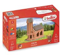 CHIESETTA kit modellismo IN MATTONI da 70 pezzi TEIFOC 4025 età 6+