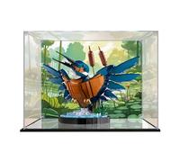 CHIFENMS Espositore in acrilico per martin pescatore Lego 10331, scatola trasparente antipolvere (solo scatola) (Lego Set non incluso) (versione verniciata sul retro)