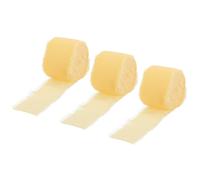 Chiffon Nastro 1.5" x 10Iarde,Giallo Chiaro Seta Nastro,3pz