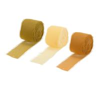 Chiffon Nastro 1.5" x 10Iarde,Giallo/Giallo Chiaro/Arancione Seta Nastro