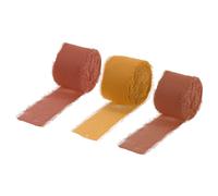 Chiffon Nastro 1.5" x 10Iarde,Scuro Marrone/Marrone/Arancione Seta Nastro