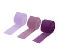 Chiffon Nastro 1.5" x 10Iarde,Viola Chiaro/Purple/Viola Scuro Seta Nastro