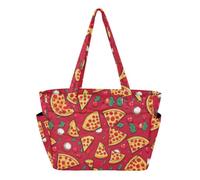 CHIFIGNO Borsa da donna trapuntata carina pizza rossa grande borsa da