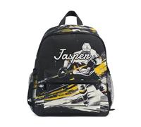 CHIFIGNO Personalizzato Bambino Bambino Zaino Personalizzato Mini Zaino Asilo Bambini Borsa per Ragazzi Ragazze, Personalizzare Nome, Graffiti Hockey giocatore-1, M