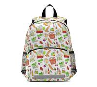 CHIFIGNO Simpatico zaino per bambini con pane in stile cartone animato bianco borsa prescolare borsa elementare scuola materna carino zaino con guinzaglio di sicurezza per ragazzi e ragazze 3-7 anni