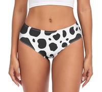 CHIFIGNO Slip da donna in fibra di bambù sexy mutandine bikini morbide traspiranti slip da donna, Pelle Di Mucca Animale Texture, Small