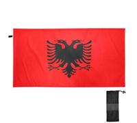 CHIFIGNO Telo mare oversize con bandiera dell'Albania, leggero, ad asciugatura rapida, carino, telo da bagno, telo da spiaggia, telo da piscina, per adulti, donne, uomini, 180 x 70 cm
