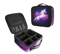 CHIFIGNO Trousse da viaggio con trifoglio e cappello da leprechaun, trousse portatile per trucchi con cerniera, per donne e ragazze, Galaxy Unicorn, Taglia unica, moderno