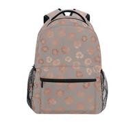 CHIFIGNO Zaino da scuola leopardato oro rosa per bambini grande capacità scuola elementare Bookbag viaggio zaino per laptop, Leopardo Oro Rosa, S