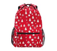 CHIFIGNO Zaino per bambini con fiocchi di neve bianchi per ragazze ragazzi scuola elementare Bookbag studenti borsa per laptop, Fiocchi di neve bianchi di Natale, M
