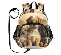 CHIFIGNO Zaino per bambini con guinzaglio, zaini per bambini piccoli zaini da viaggio per scuola materna, Giornata felice cucciolo, Small, Carino