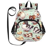 CHIFIGNO Zaino per bambini con guinzaglio, zaini per la scuola per bambini zaino per scuola materna, piccolo zaino da viaggio, anatre carine, piccolo, carino, Simpatiche anatre, S, Carino