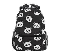CHIFIGNO Zaino per bambini con panda carino per scuola, zaino per studenti, borsa per libri, Panda carino nero, S