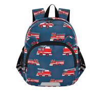 CHIFIGNO Zaino per bambini e bambine, carino cartone animato rosso camion dei pompieri borsa per la scuola per bambini piccoli zaini prescolari