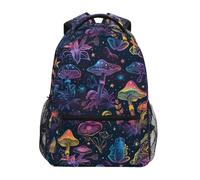 CHIFIGNO Zaino per bambini per la scuola, con fungo rana neon per libri scolastici zaini per studenti, Fungo Rana Neon, Medium, Zaini Daypack