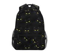 CHIFIGNO Zaino per bambini per ragazze ragazzi divertente gatto nero viaggio leggero zaino scuola Bookbag, Funny Cat Nero, Medium, Zaini Daypack