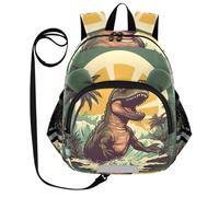 CHIFIGNO Zaino per bambini per ragazzi e ragazze, grazioso zaino per bambini piccolo zaino da viaggio per libri zaino per scuola materna, Dinosauro Wild Surfing 3, M, Carino