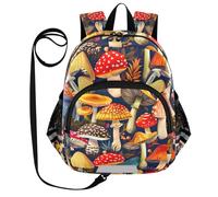 CHIFIGNO Zaino per bambini per ragazzi e ragazze, grazioso zaino per bambini piccolo zaino da viaggio per libri zaino per scuola materna, Funghi colorati-1, S, Carino
