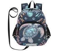 CHIFIGNO Zaino per bambini, ragazze, ragazzi, bambini, zaini, mini zaino da viaggio per asilo, scuola materna, elementare, Conchiglie di Mare Tartaruga Corallo, S, Carino