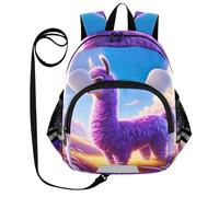 CHIFIGNO Zaino per bambini, ragazzi, ragazze, grazioso mini zaino da viaggio, zaini per bambini, zaino per asilo, Lama, 1 viola, M, Carino