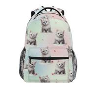 CHIFIGNO Zaino per la scuola per bambini con gattini carini pastello borsa per libri zaini per studenti, Cute Kittens Pastello, Medium, Zaini Daypack