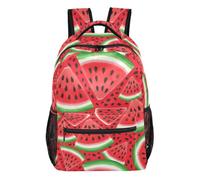 CHIFIGNO Zaino per ragazzi e ragazze, colore rosso anguria, zaino per la scuola per bambini e ragazzi, Rosso cocomero, Medium, Zaino Scuola Stampa