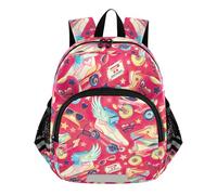 CHIFIGNO Zaino rosso per bambini con pattini a rotelle giocosi cartoni animati per ragazze e ragazzi, piccola borsa da viaggio per libri per bambini zaini scolastici