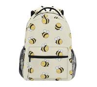 CHIFIGNO Zaino scolastico carino con api dei cartoni animati per ragazzi ragazze grande capacità scuola elementare Bookbag studenti borsa per laptop, Carino Cartoon Api, Small, Zaini Daypack