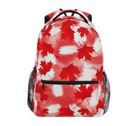 CHIFIGNO Zaino scolastico con foglie d'acero rosso per ragazzi e ragazze grande capacità borsa per la scuola bookbag zaini per studenti, Foglie d'acero rosso, Small, Zaini Daypack