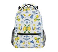 CHIFIGNO Zaino scolastico per bambini con limoni gialli e bianchi, per ragazze, ragazzi, borsa per libri e studenti, Limoni Gialli Bianco 2, Medium, Zaini Daypack