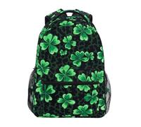 CHIFIGNO Zaino scolastico per bambini per ragazze e ragazzi, giorno di San Patrizio, leopardo verde, zaino per laptop per studenti, Giorno di San Patrizio Leopardo Verde, Medium, Zaini Daypack