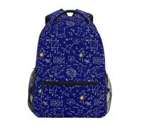 CHIFIGNO Zaino scolastico per bambini per ragazze ragazzi bianco formule matematiche zaini per studenti zaino scuola bookbag, Formule matematiche bianche, Small, Zaini Daypack
