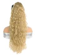 Chignon 1 confezione di chignon di capelli sintetici ricci lunghi con onde d'acqua, parrucche da donna con coulisse, pettine for capelli, coda di cavallo, estensioni dei capelli Pezzo di chignon(SW288