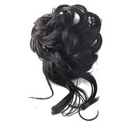 Chignon 1 confezione di chignon sintetico disordinato accessorio for capelli clip for artiglio chignon estensioni coda di cavallo moda donna chignon Panino(Natural black)