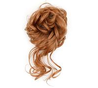 Chignon 1 confezione di chignon sintetico panino disordinato con nappa estensioni coda di cavallo chignon ondulato elastico elastico for capelli chignon chignon Panino(30)
