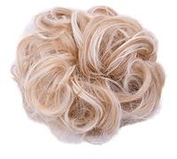 Chignon 1 confezione di ciambelle sintetiche chignon disordinato chignon fette di capelli ricci ondulati fasce donne parrucca chignon parrucca sintetica estensioni dei capelli Pezzo di chignon(18H613)
