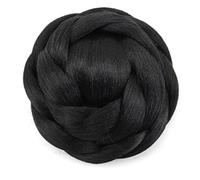 Chignon 1 confezione di estensioni for capelli a coda di cavallo sintetica Panino(Natural Black)