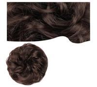 Chignon 1 confezione di pezzi di capelli chignon disordinati cravatte for capelli ricci ondulati elastico chignon sintetico coda di cavallo estensioni della treccia parrucche for chignon da donna Pani