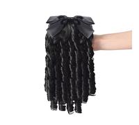 Chignon 1 confezione parrucca da donna pettine for capelli a coda di cavallo retrò parrucca con nodo a fiocco palazzo capelli ricci coda di cavallo estensioni parrucca chignon Pezzo di chignon(C,28cm)