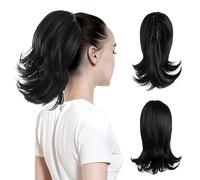 Chignon 12 pollici Donne Medio Capelli Lunghi Leggermente Deformato Coda di Cavallo Clip di Artiglio Stile Coda di Cavallo Estensione Dei Capelli Parrucca Capelli Ricci Chignon Pezzo di chignon(1)