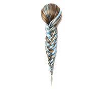 Chignon 15 pollici stringa di capelli sintetici treccia coda di cavallo panino coda di cavallo estensione coda di cavallo panino donne parrucca intrecciata lunga diritta Panino(15)