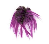 Chignon 2 pezzi di chignon disordinato pezzo Updo nastri finti estensione ricci ondulati posticci coda di cavallo fascia chignon for le donne Fasci di capelli umani(Brown Rose)
