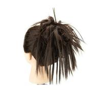 Chignon 2 pezzi di chignon disordinato pezzo Updo nastri finti estensione ricci ondulati posticci coda di cavallo fascia chignon for le donne Pezzi di chignon per donna(Chocolate Brown)